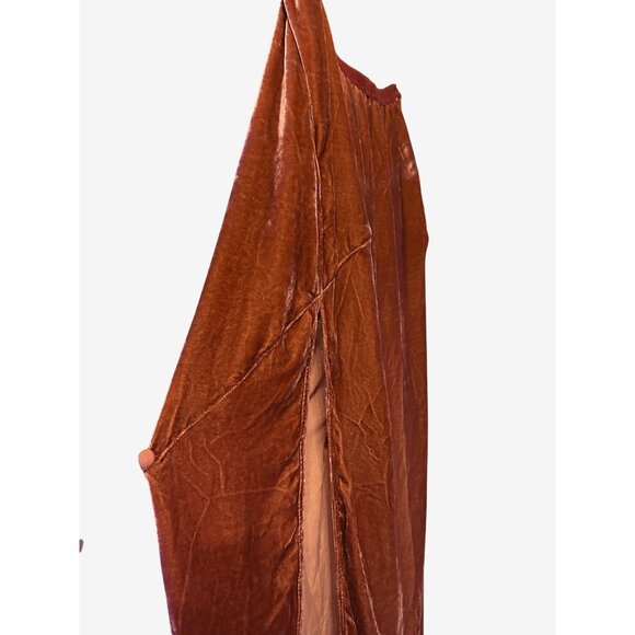 Rick Owens Larry F/W 19 Burnt Pink Velvet Dirt Skirt w Thigh Slits Made in Italy - Picture 4 of 13